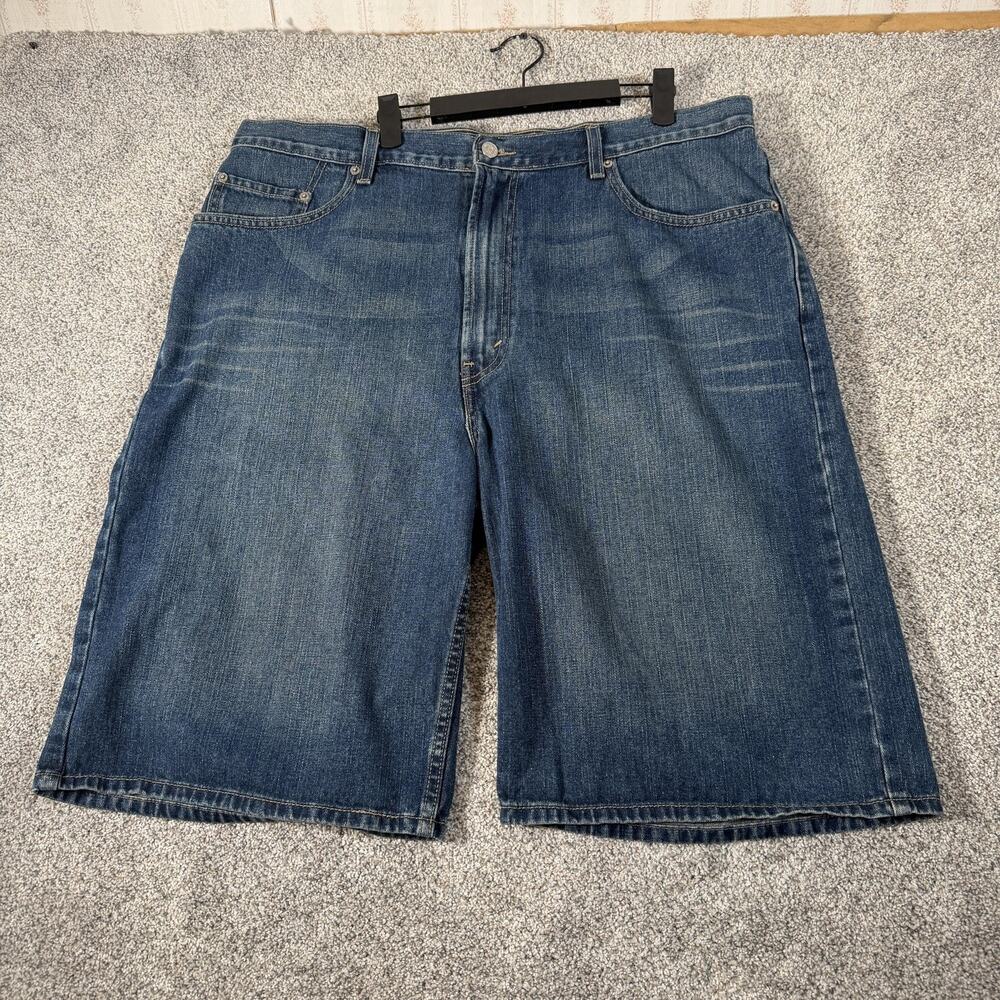 Levi's 569 Bermuda Jorts 40x12 Blue Loose Denim Skater Streetwear Hip Hop Y2K